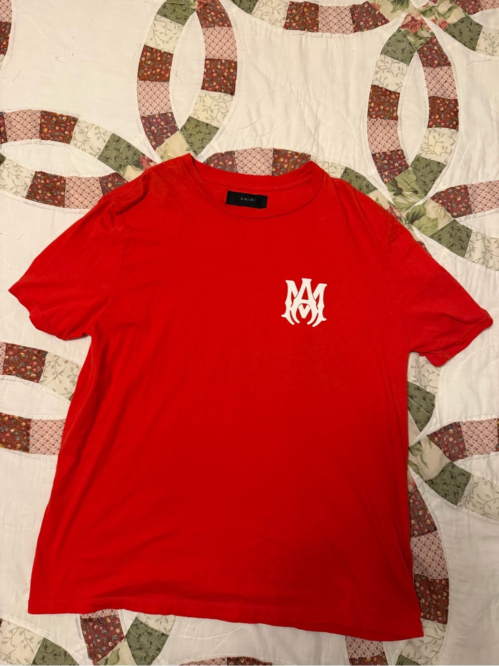 Amiri MA Core Logo T Shirt Red Size Large Made In The USA Luxury Streetwear